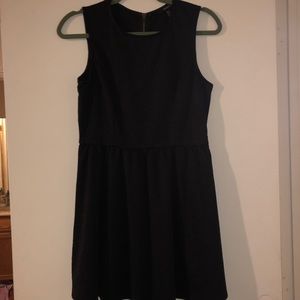 Black floral print dress